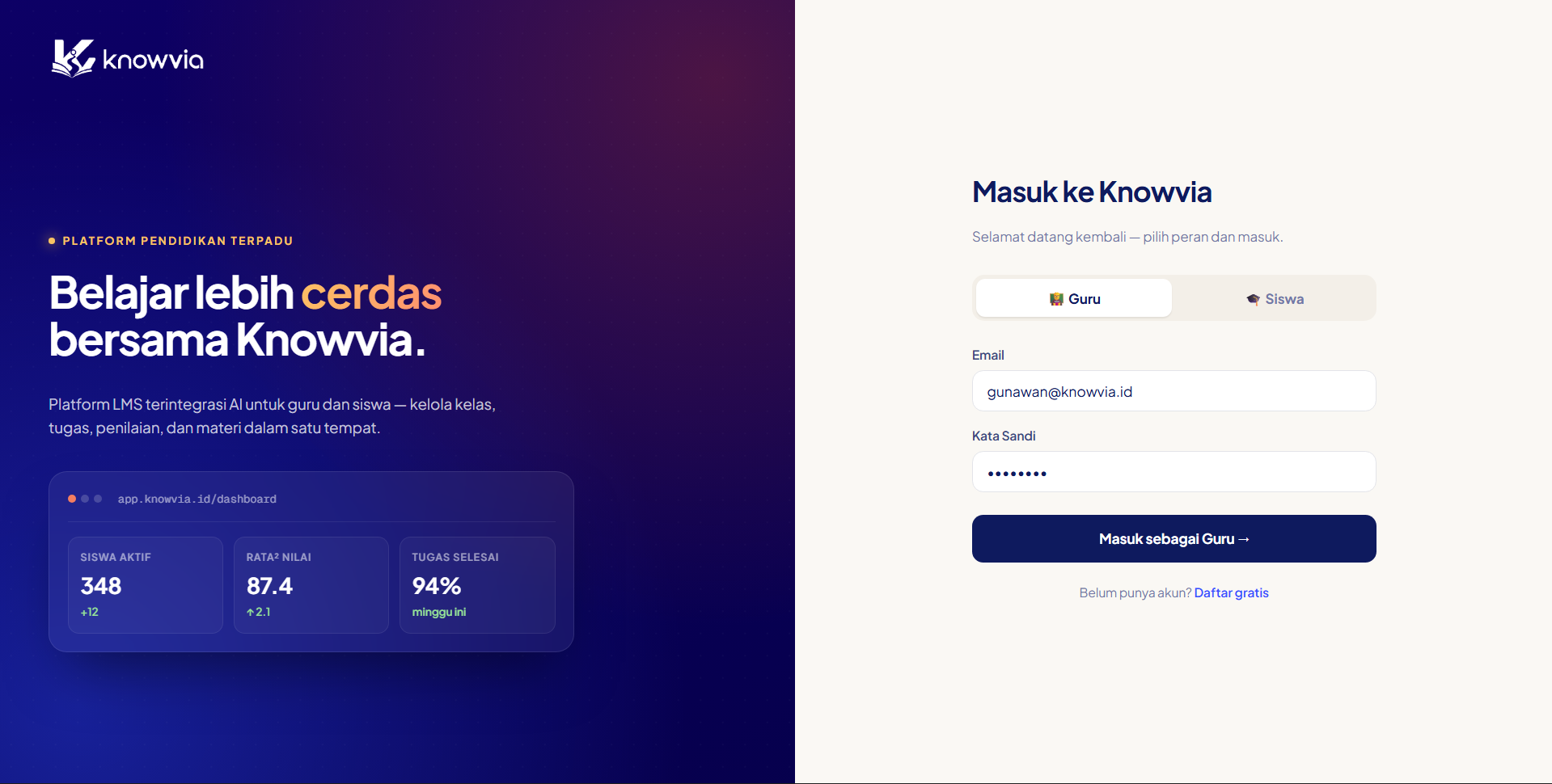 Role-based login